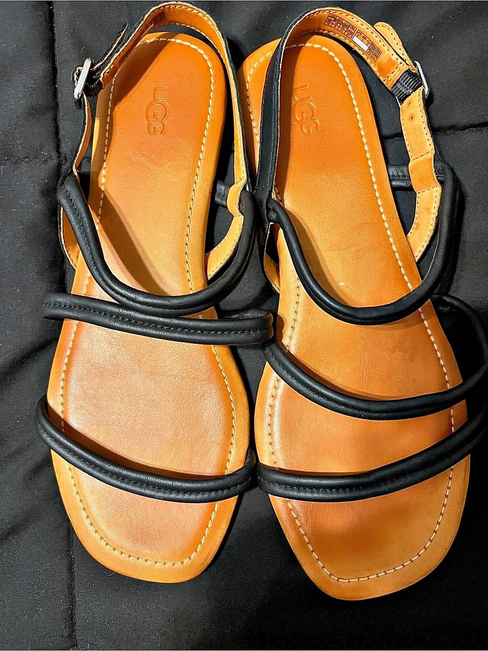 UGG Delray Sandal Strappy Sandals in Orange & Black